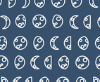 Moon Phase Pattern Vector