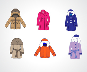 Winter Coat Collection Vector