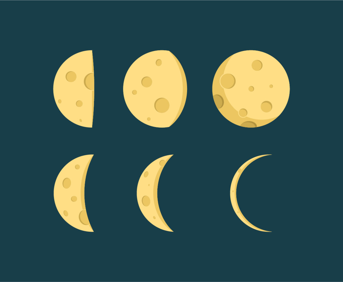 Moon Phase Vectors