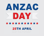 Anzac Typography Background Vector