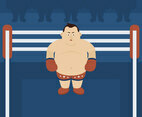 Heavyweight Boxer in the Ring