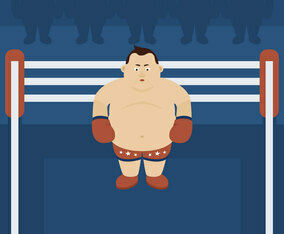 Heavyweight Boxer in the Ring
