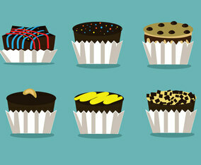 Truffles in Paper Cup Vector