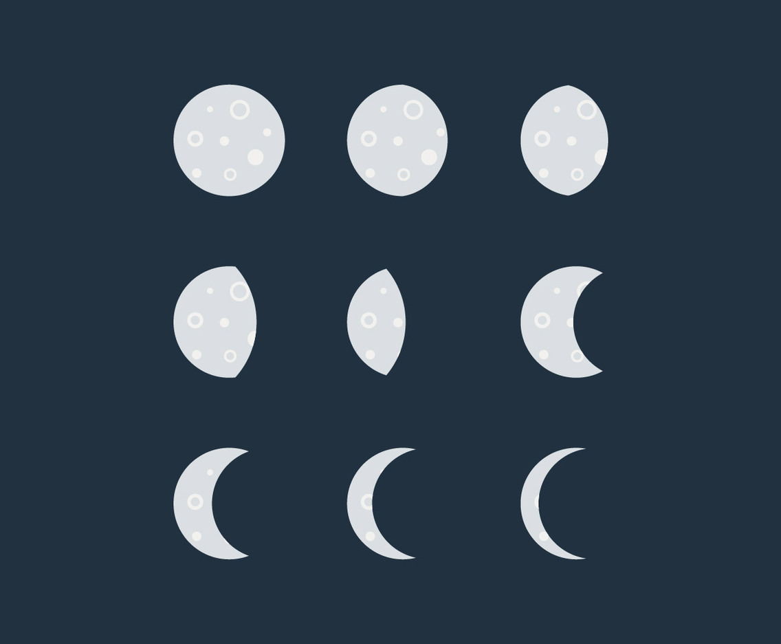 Free Moon Phase Vectors