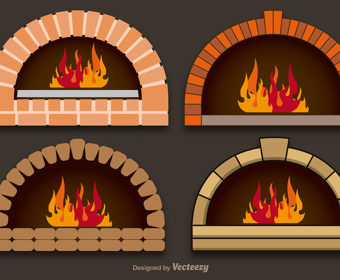 Vector pizza ovens