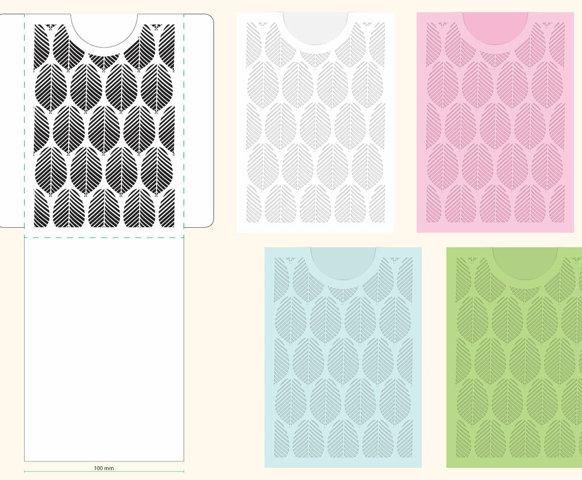 Laser Cut Organic Envelope Template