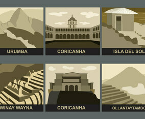 Incas Landmarks Vector