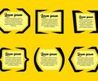 Quotation Mark Text Bubble Vector Sets
