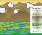 Rice Field Vector Landscape