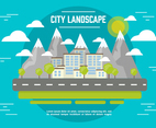 Free Flat City Landscape Vector Background