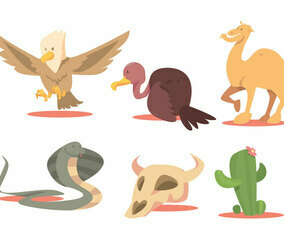 Desert Animal Vector Set