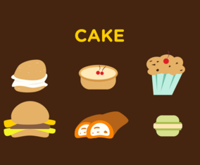 Brown Cake Vector