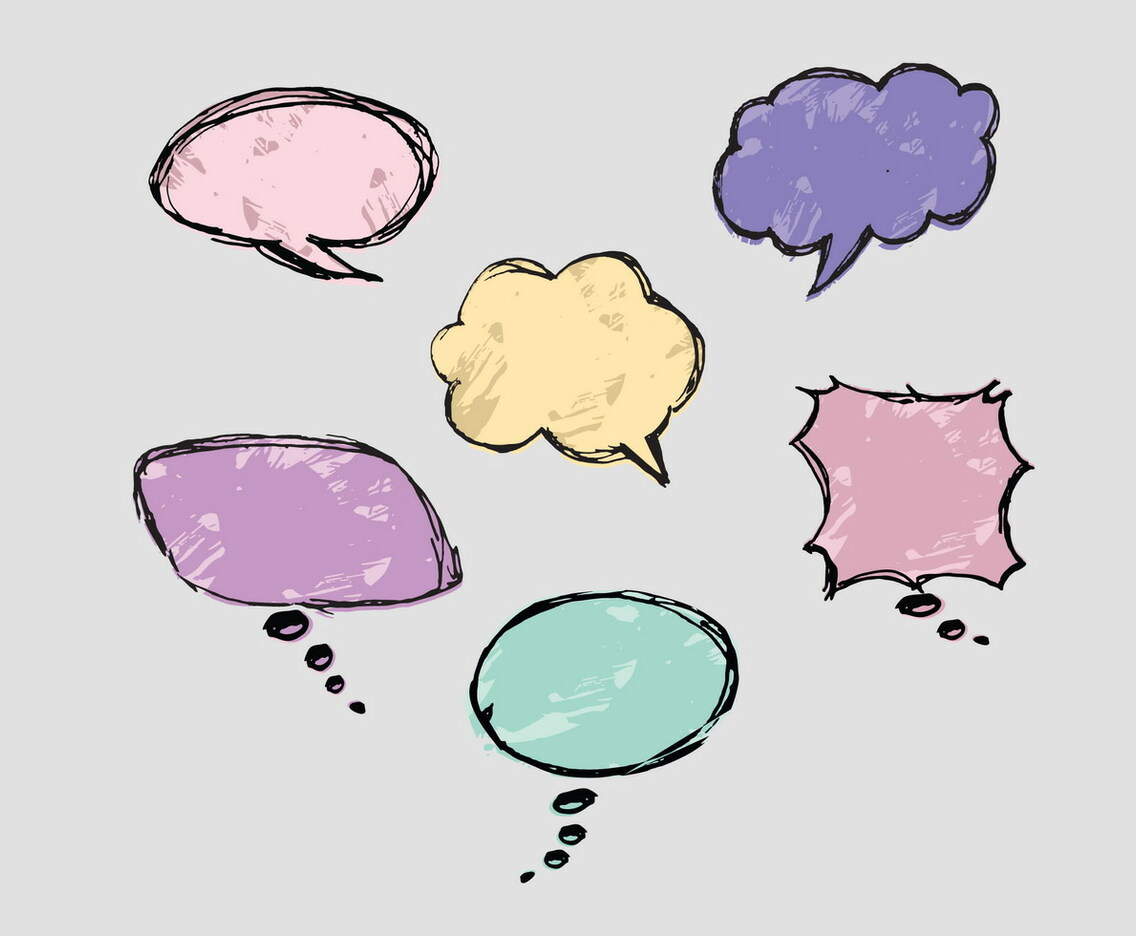 Watercolored Callout Vector