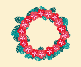 Free Vector Illustration of Hawaiian Lei