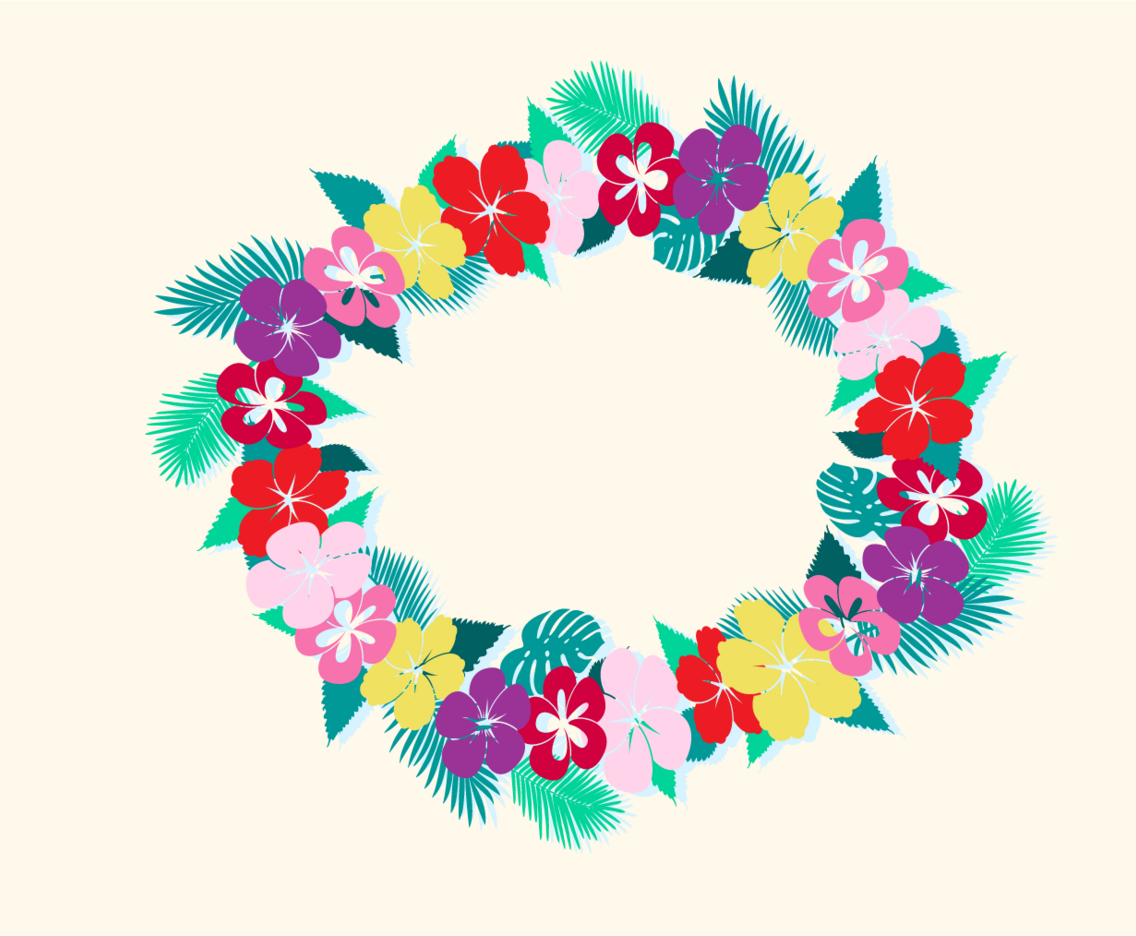 Free Vector Illustration of Hawaiian Lei