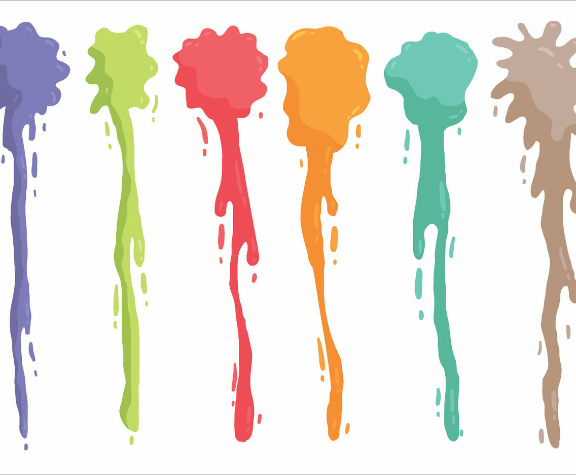 Colored Spray Paint Drip