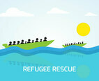 Free On Boat Of Rescue Vector