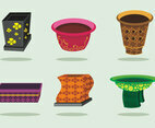 Unique Planters Vector