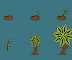 Free Plant Growth Cycle Vector Illustration