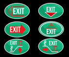 Emergency Exit Oval Sign
