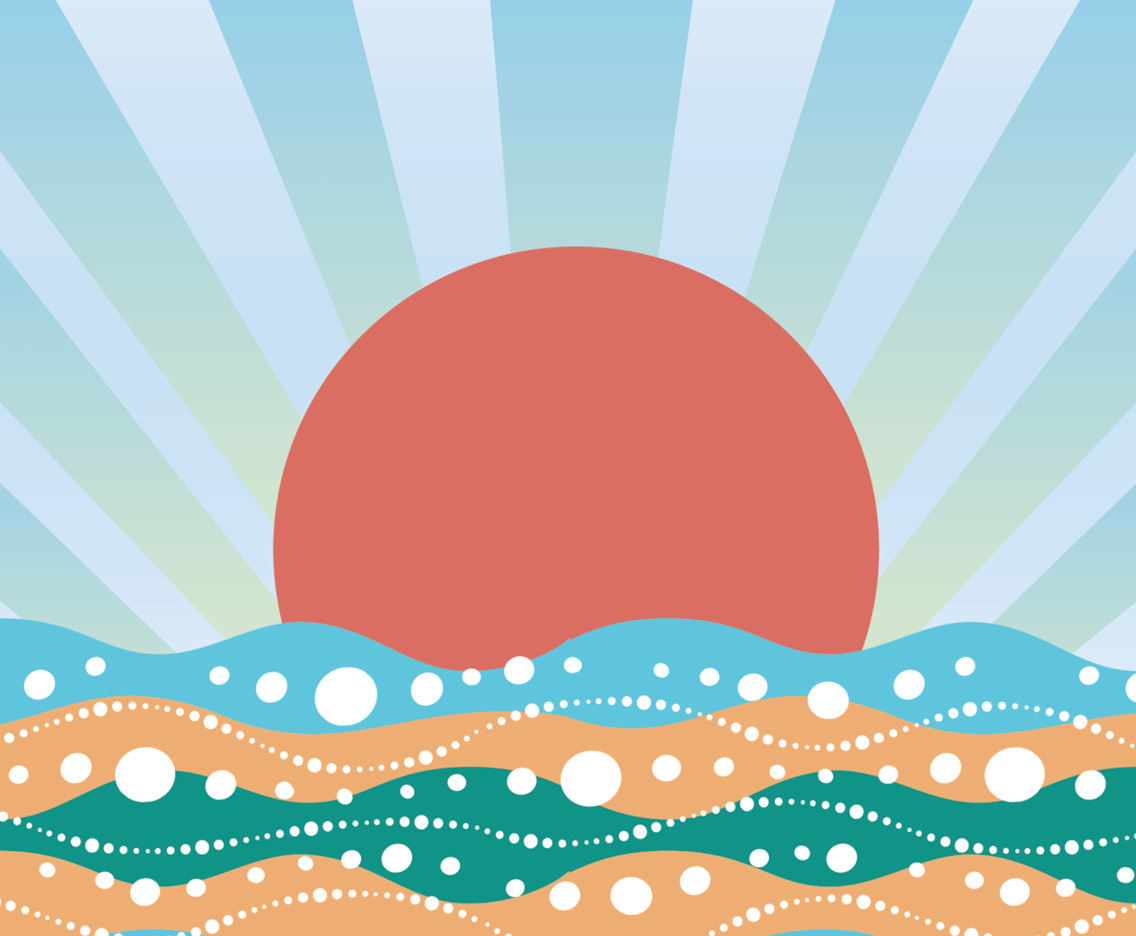 Abstract sunshine with sea