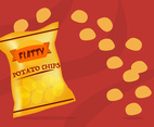 Flat Bag of Chips Free Vector