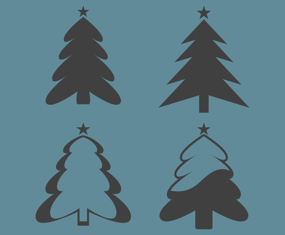 Christmas Tree Silhouttes