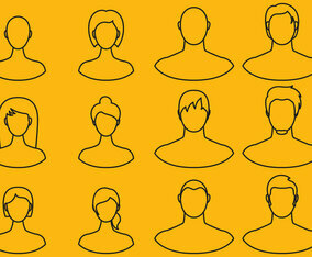 Women And Men Line Icons