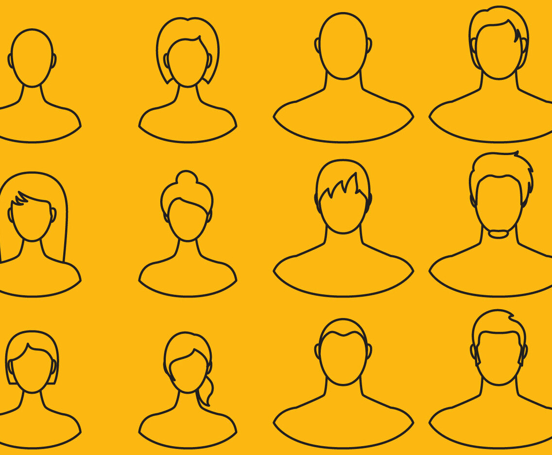 Women And Men Line Icons