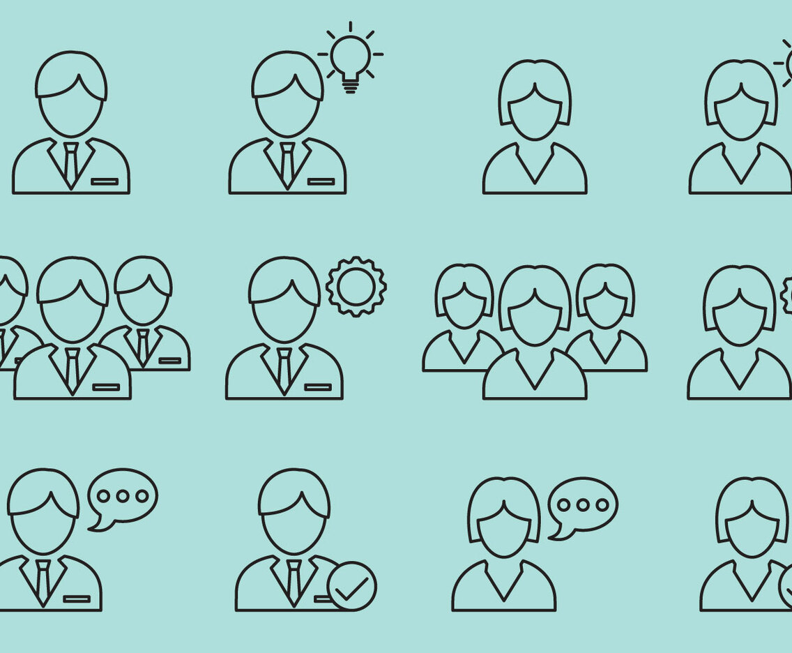 Women And Men Business Icons