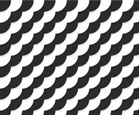 Circle Clouds Black And White Pattern