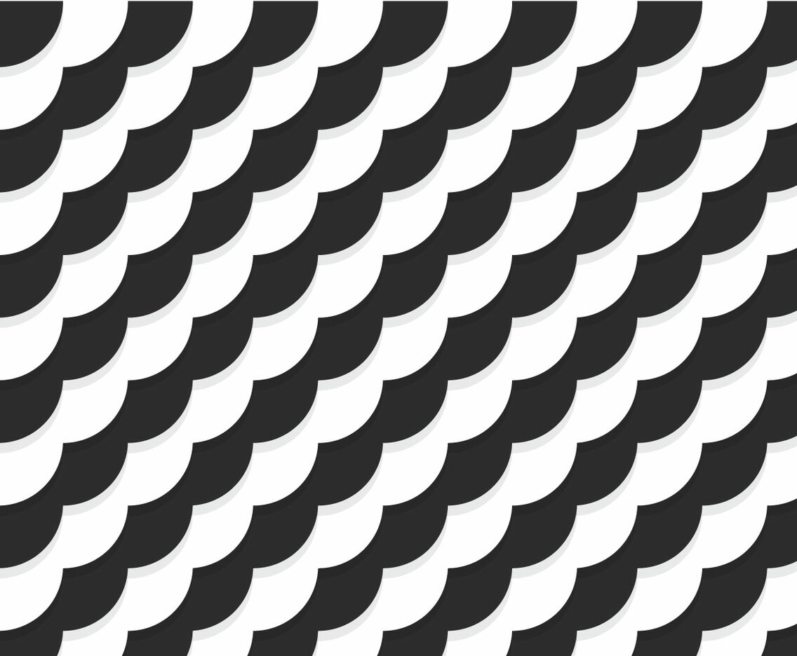 Circle Clouds Black And White Pattern