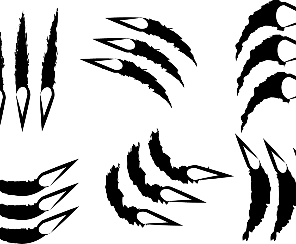 Claws ripping vector