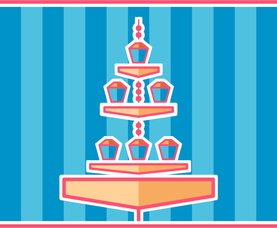 Stand with Yummy Cupcakes