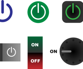 On Off button vectors