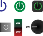 On Off button vectors