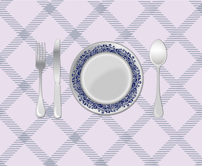 Dinner table place setting
