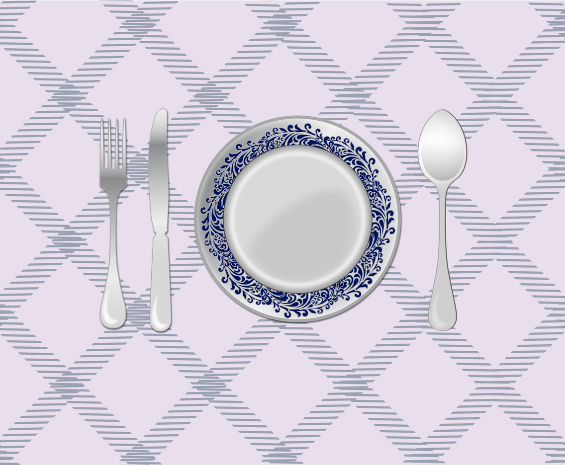 Dinner table place setting