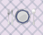 Dinner table place setting