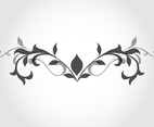 Black and white floral design element