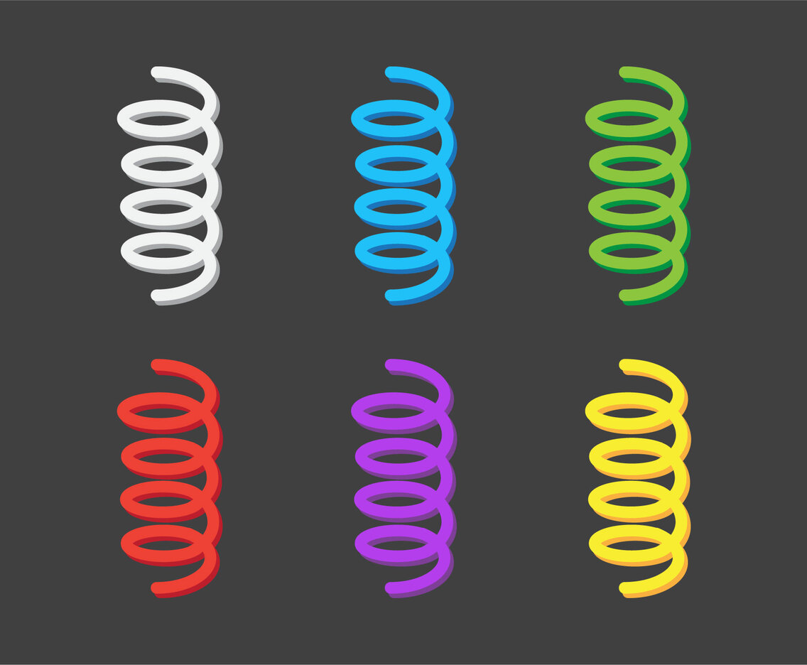 Colorful Vector Coil Spring