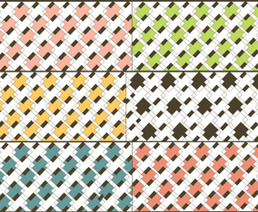 Classic vector pattern set