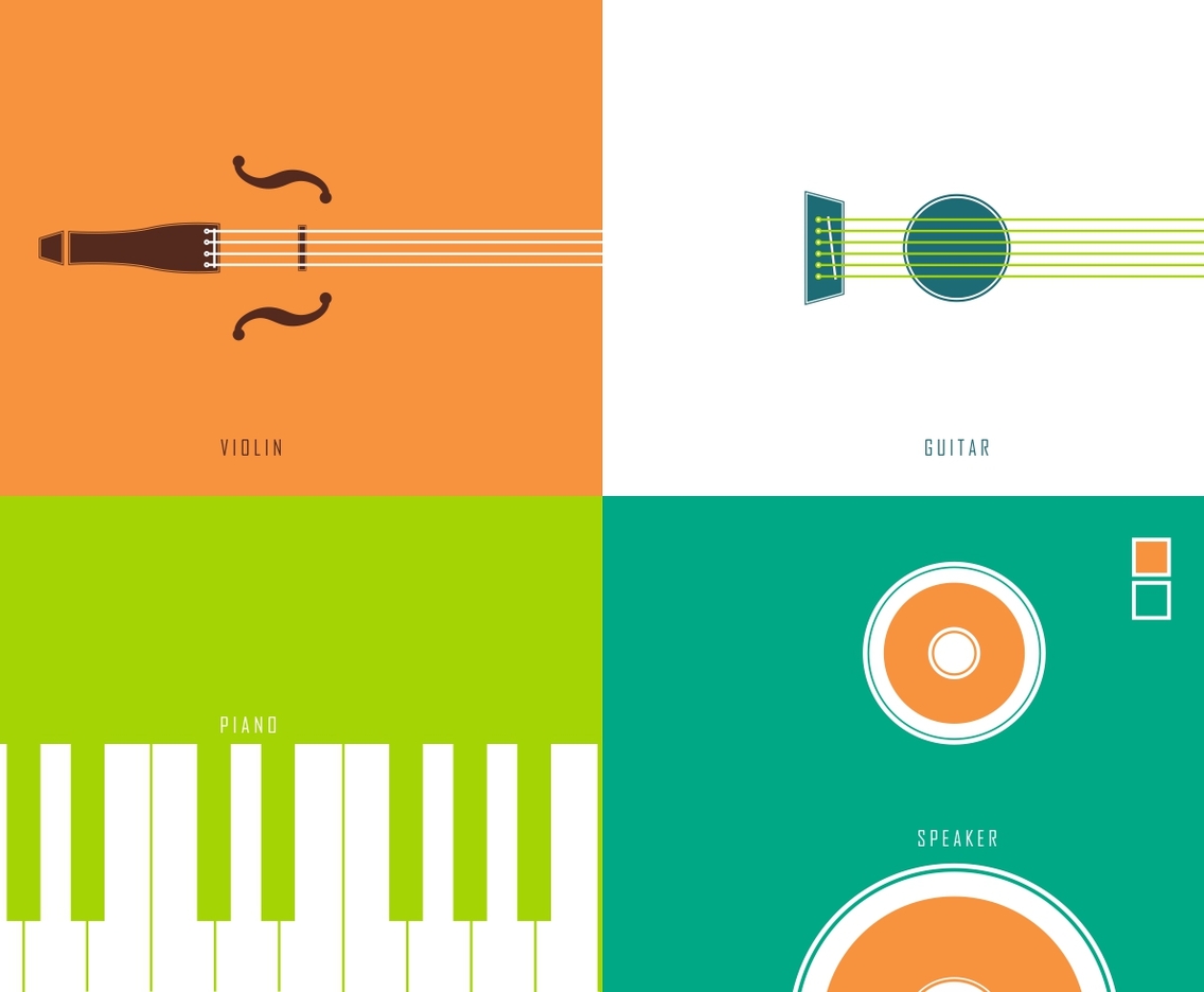 Minimal Music Instrument Vectors