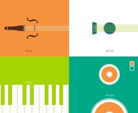 Minimal Music Instrument Vectors