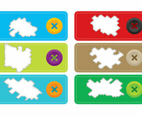 Torn Fabric Label Vectors