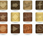Wood App Icon Vectors