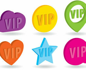 Isometric VIP Icon Vectors
