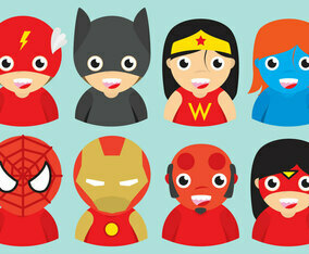 Superhero Kid Vectors