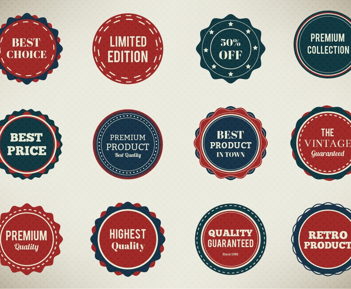Free Vector Badges Set