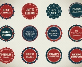 Free Vector Badges Set